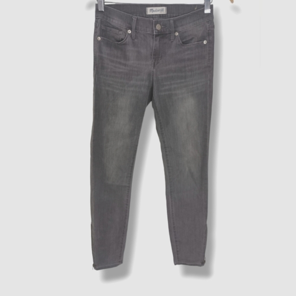 Madewell Skinny Ankle Zip Jeans in Shark Grey $128 - Picture 3 of 8